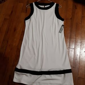 Nwt NY & C cotton white black dress M